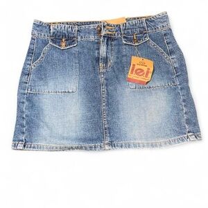 LEI Blue and Orange Mini Skirt Casual